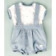 Cocote Summer Baby Boy White and Blue Set Eyelet Shirt
