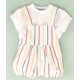 Cocote Summer Baby Boy White Set Stripped Overalls