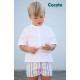 Cocote Summer Boy White Set Stripped Pants