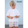 Cocote Summer Boy White Set Stripped Pants