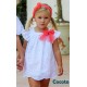 Cocote Verano Vestido bebé niña Blanco Bordado