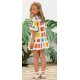 José Varón Verano Vestido niña Cuadrados Multicolor