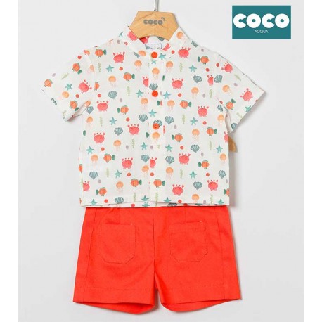 Coco Acqua Verano Conjunto bebé niño Cangrejos