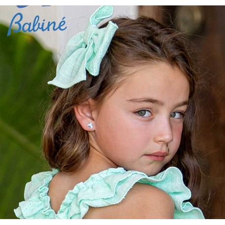 Babiné Verano Pinza niña Lazo Verde Agua
