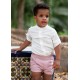 Nekenia Verano Conjunto niño Ceremonia Crudo y Rosa