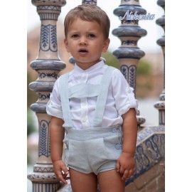 Nekenia Summer Baby Boy Cremony White and Light Blue