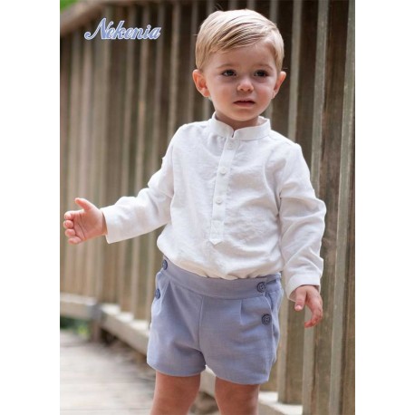 Nekenia Summer Boy Cremony White and Blue Set