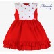 Miranda Verano Vestido niña Rojo y Blanco Topos