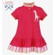 Nel Blu Summer Baby Girl Fuchsia Dress Giraffe