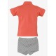 Nel Blu Verano Conjunto bebé niño Coral y Rayas