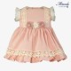 Miranda Verano Vestido bebé niña Ceremonia Rosa con Tul Blanco