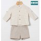 Coco Acqua Summer Baby Boy Set Brown Stripes