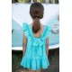 Coco Acqua Summer Girl Dress Turquoise Plumetis