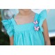 Coco Acqua Summer Girl Dress Turquoise Plumetis