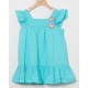 Coco Acqua Verano Vestido niña Plumeti Turquesa