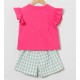 Coco Acqua Summer Girl Fuchsia Set Green Squares