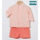 Coco Acqua Summer Baby Boy Set Salmon Stripes