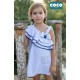 Coco Acqua Summer Girl Dress Blue Stripes