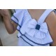 Coco Acqua Verano Vestido niña Rayas Celeste
