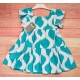 Jose Varon Summer Girl Dress Turquoise Diamonds