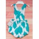 Jose Varon Summer Baby Boy Overalls Turquoise Diamonds