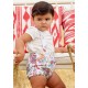 Jose Varon Summer Baby Boy White Set Printed Overalls