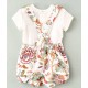 Jose Varon Summer Baby Boy White Set Printed Overalls