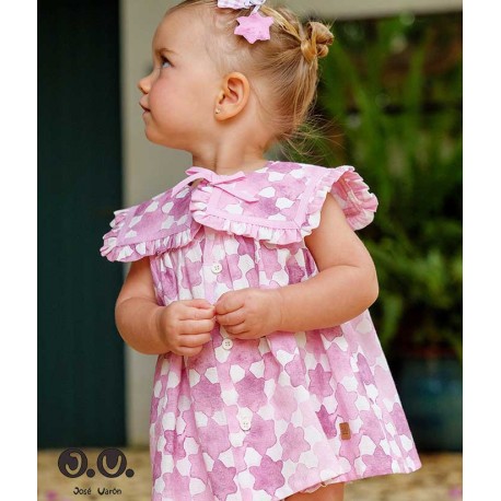 José Varón Verano Vestido bebé niña Estrellas Rosas