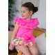 Mon Petit Bonbon Verano Conjunto niña Caracolas Braguita