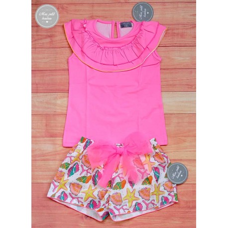 Mon Petit Bonbon Summer Girl Set Conches Pants