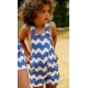 José Varón Verano Peto niño Ondas Azul Porcelana