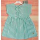 Jose Varon Summer Girl Dress Green Stripes
