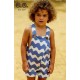 Jose Varon Summer Boy Overalls Blue Waves