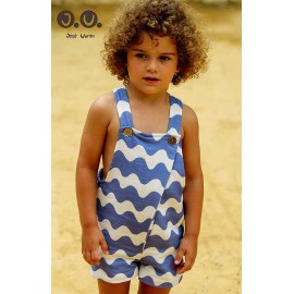 José Varón Verano Peto niño Ondas Azul Porcelana