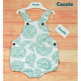 Cocote Summer Baby Boy Overalls Boho Green