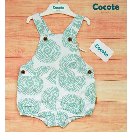 Cocote Summer Baby Boy Overalls Boho Green
