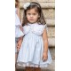 Coco Ceremony Summer Baby Girl Dress Blue and White Stripes