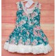 Debesos Summer Girl Green Dress Roses