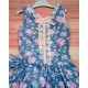 Debesos Verano Vestido niña Florecitas Azul Porcelana