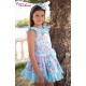 Debesos Summer Girl Light Blue Dress Flowers
