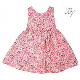 Blanca Valiente Verano Vestido niña Liberty Rosa