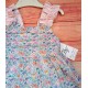 Blanca Valiente Verano Vestido niña Mariposas y Flores