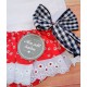 Mon Petit Bonbon Summer Girl Red and White Set Flowers