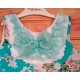 Debesos Summer Girl Turquoise Dress Roses