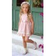 Miranda Verano Vestido niña Ceremonia Rosa con Tul Blanco