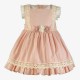 Miranda Verano Vestido niña Ceremonia Rosa con Tul Blanco