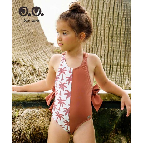 Jose Varon Summer Girl Swimsuit Palms