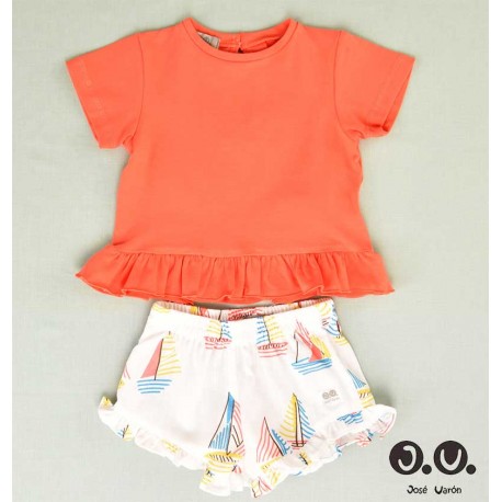 Jose Varon Summer Girl Set Sailboats