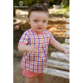 DBB Collection Summer Baby Boy Corale Set Small Squares