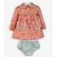 Miranda Invierno Vestido bebé niña Coral Mapaches